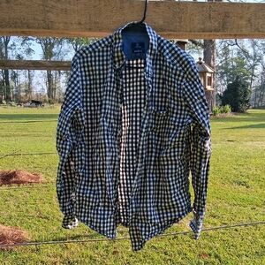 George Navy & White Gingham Button-Up Men's Shirt